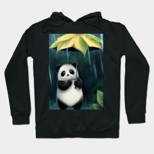 Panda with Leaf Umbrella Hoodie